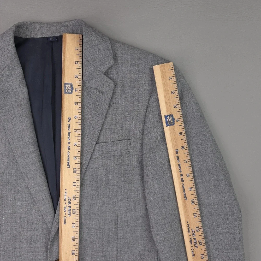 J Crew Blazer Mens 36 Short Gray Wool Thompson Classic Fit Suit Jacket Preppy